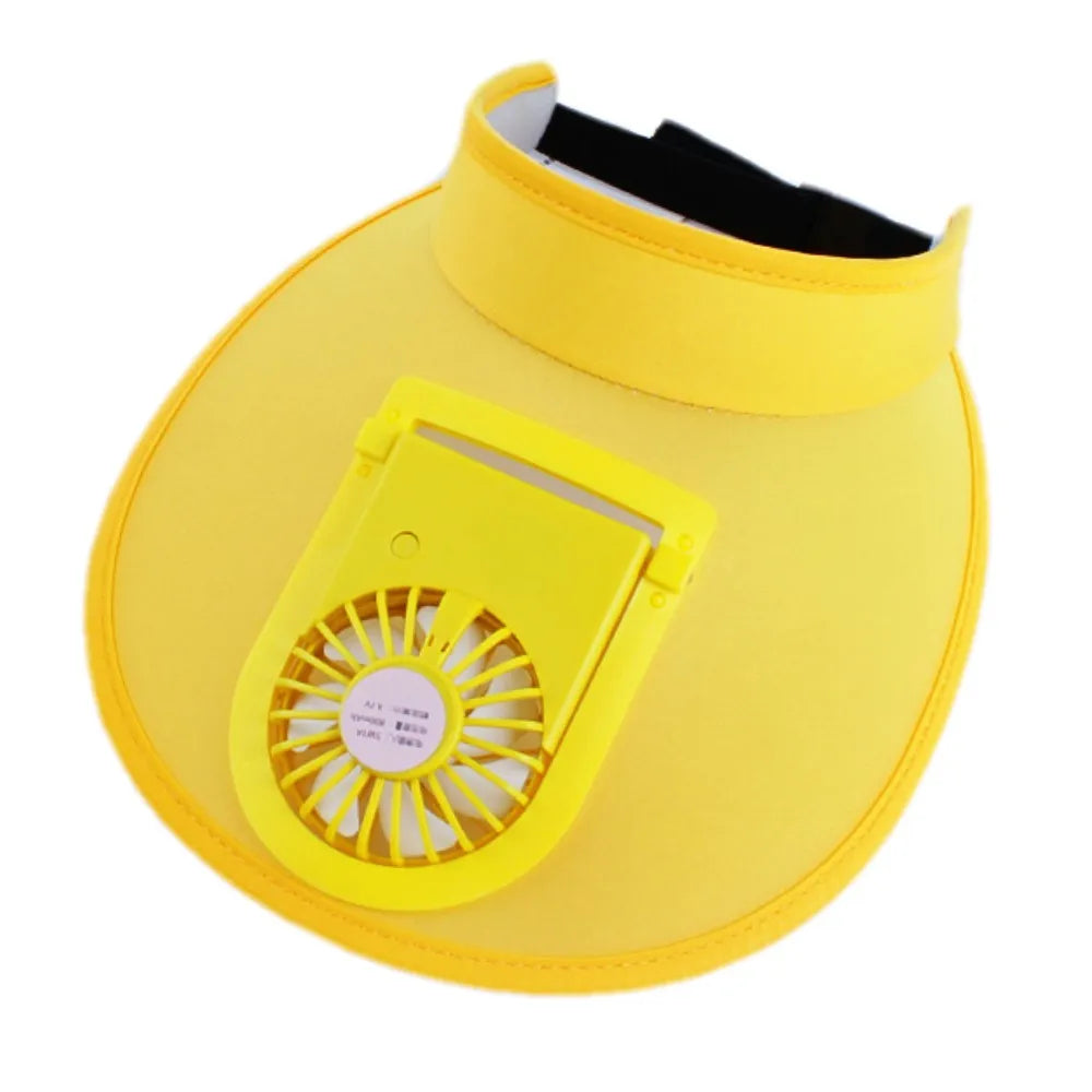 Adjustable Fashionable Solar Powered Sun Visor Hat for Women and Kids Ready to Ship for Outdoor Travel and Beach Use