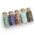 Natural Crystal Art Glass Wishing Bottle Home Decor Healing Stone Natural Polished Stones Lucky Drifting Bottle Birthday Gifts
