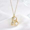 Fashion Jewelry Accessories Crystal Pendant Imitation Pearl Pendant Clavicle Chain Diamond Peanut Necklace