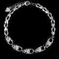 Sterling Silver 5*5mm Semi Mount Bracelet Empty Frame Blank Claws Setting S925 Base Holder Without Center Stone Inlay for DIY