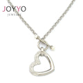 Locket Necklaces Shining Heart Necklace with Pendant Engagement Necklace 2021new Arrival Stainless Steel Valentine's Day Luxury