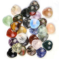 Healing Crystal Worry Stone Heart Stone Crafts Spiritual Thumb Worry Pocket Gemstone for Meditation Reiki Wicca 40mm