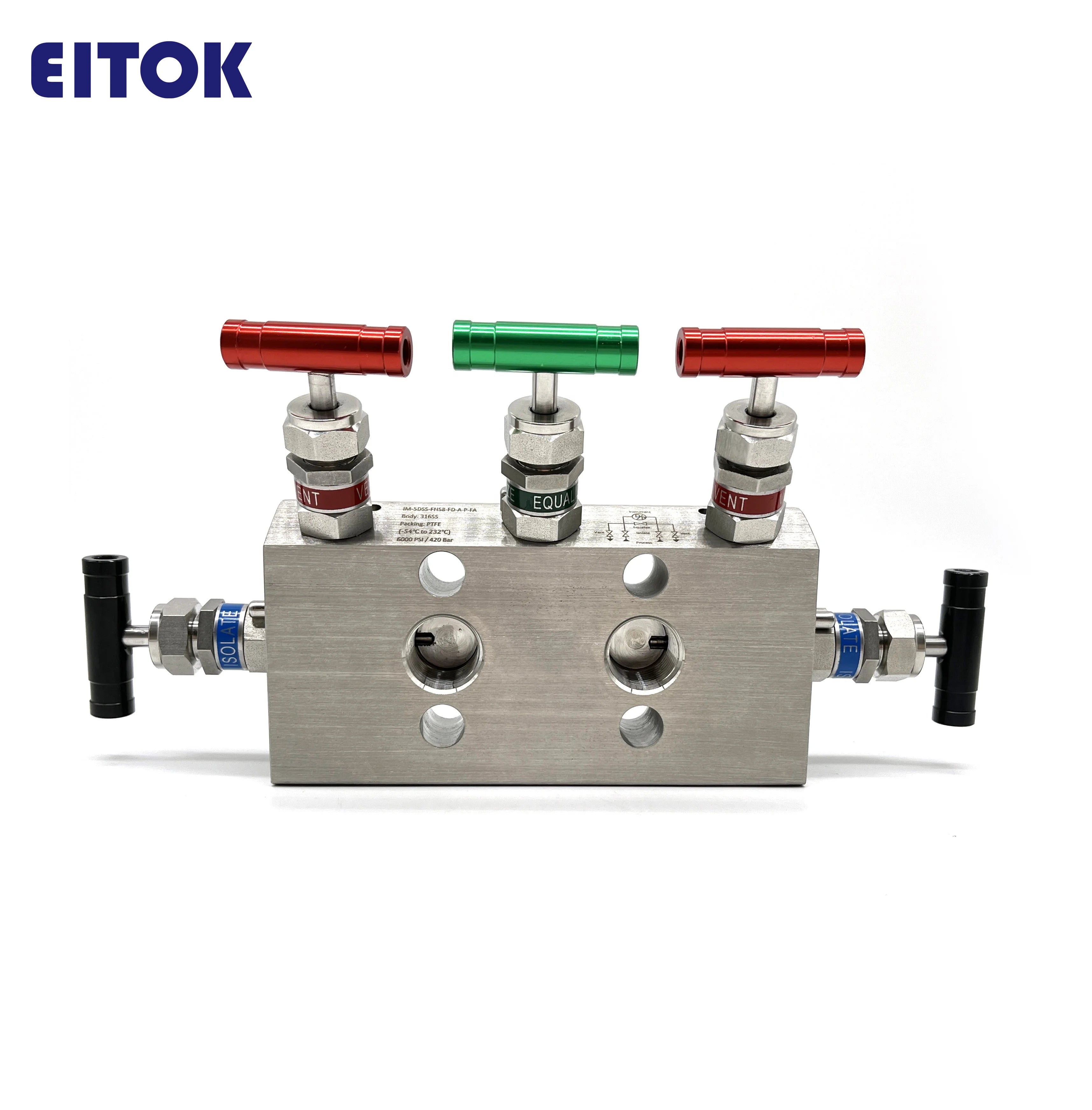 Instrument Manifold Valve Manufacturers 5 Valve Manifold for Differential Pressure Transmitter Block and Bleed Valve