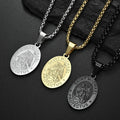 FBKR01 Hip Hop Michael Jewelry Men Women 18K Gold Plated Locket Pendant Necklace Stainless Steel