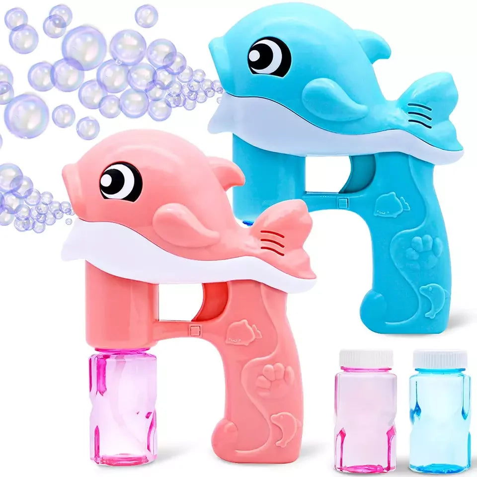 Automatic Whale Bubble Machine Gun Kit Plastic Bazooka Bubble Gun for Summer Party Birthday Outdoor Toy Bubble Toys