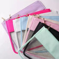 RTS 13 Colors Stock Chenille Patches Waterproof PVC Zipper Toiletry Carry Pouch Portable Makeup Organizer Bag Cosmetic Bag