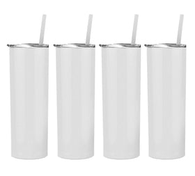 New Design Custom 20Oz Skinny Stainless Steel Unbreakable Slim Glossy Straight Blanks Sublimation Tumblers