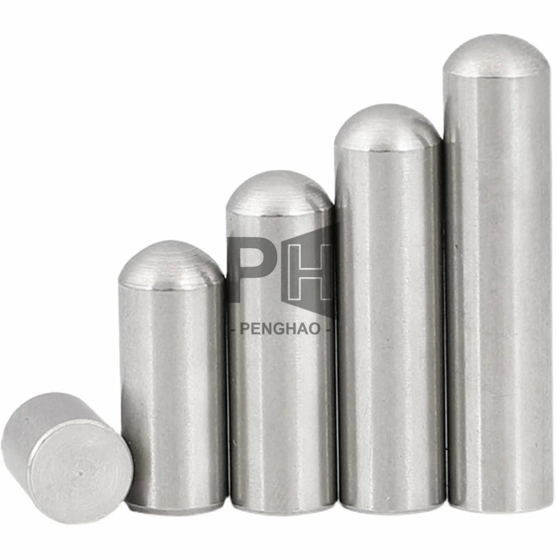 Round Head Locating Dowel Stainless Steel Ball Head Needle Roller Thimble 4 5 6 10 20mm M3.2 M3.3 Solid Cylindrical Pin