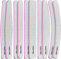 Custom Printed Half Moon Nail File Professional Japan Disposable 100/180 Grit Nail File Made of Sponge for Nail Salons
