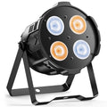 4*50W COB LED Cold White + Warm White Par Lights for Churche Concert Wedding Birthday Party Stage Lights