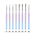 Ombre High Quantity Nylon Acrylic UV Gel Art Nail Brush Liner Acrylic Handle Nail Art Brushes