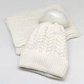 MIO Fashionable Ladies Warm Beanie Scarf Set Winter Hat Women Beanie Scarf 2pcs Set Knitted Winter Warm Hat