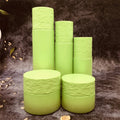 Luxury Wholesale Green Double Wall Class Cosmetics Cream Lotion Skincare Glass Jars and Bottles Sets for Packaging Container