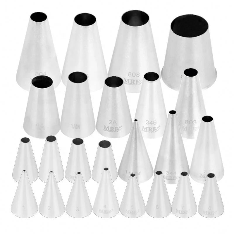 Small Round Piping Tips Cake Decorating Nozzle Icing Nozzles Bakes Flower Yogurt Soluble Beans Nozzles Cake Decorating Bake Tool