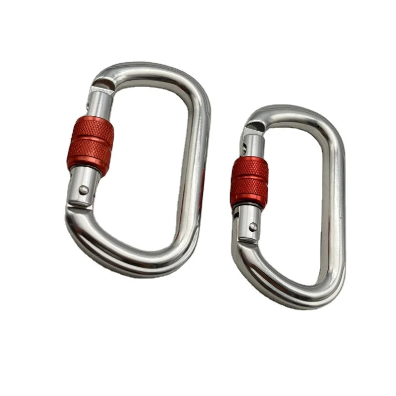 25KN Locking D Lock Hook Aluminum Carabiner Hook Carabiner for Camping Hammocks