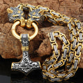Men Nordic Celtic Wolf Men Necklace Viking Wolf Head Stainless Steel Pendant Necklace Rune Accessories Norse Amulet Jewelry