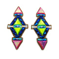 Custom Carnival Costume Accessories Iron on Rhinestone Applique Gel Back Resin Applique Patch Hot Fix