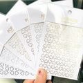 3D Heart Nail Stickers Black Gold Silver Love Hearts Pattern Nail Decals Self-Adhesive Sticker Manicure Nail Decorations