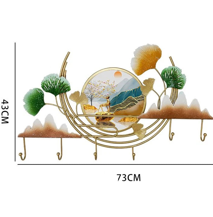 73*43CM Wholesale Modeling Design Modern Vertical Wall Decor Wall Hanging Horizontal Metal Decoration