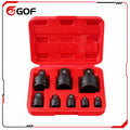 6/8pcs Conversion Joint Sleeve Pneumatic Air Cannon Torx Ball Hex Square Drive Industrial Grade Black Phosphate Finish Repair