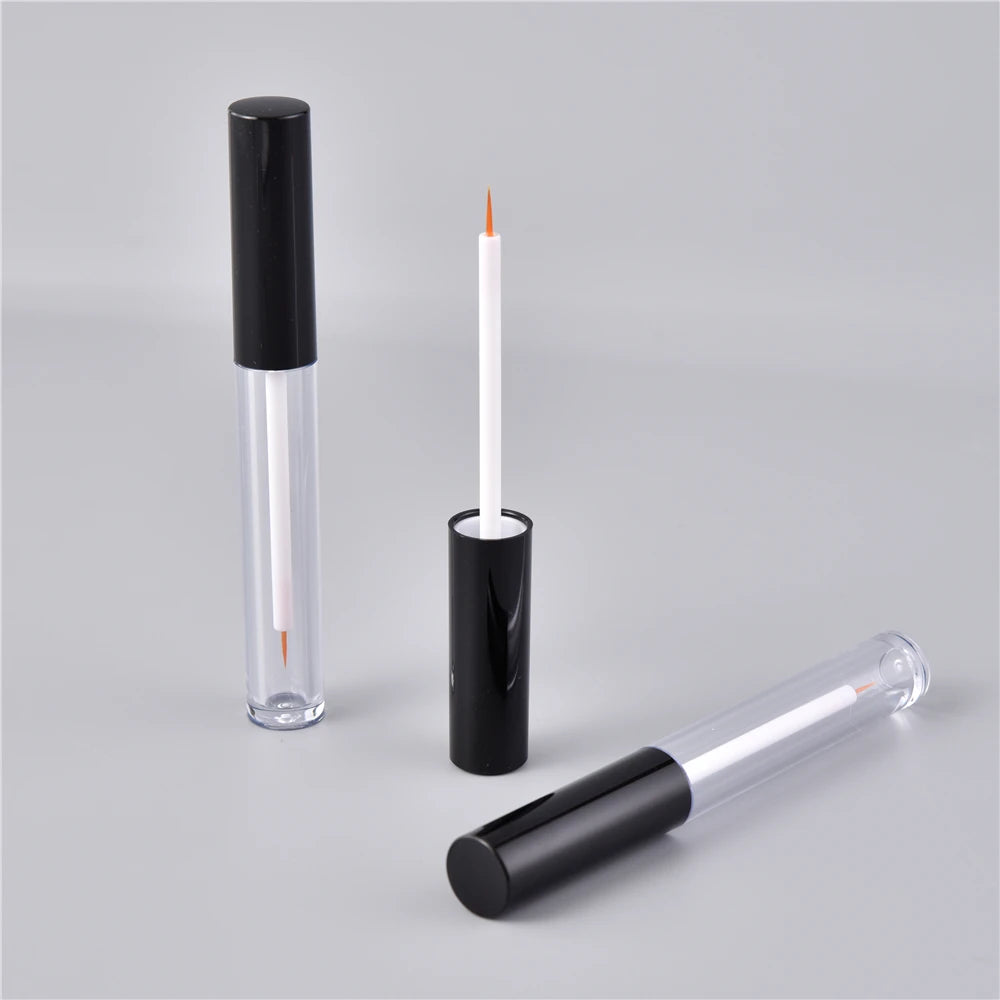 Luxury Slim Empty Round Yellow Clear Tube Eyeliner 3ml
