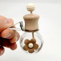 5ml Car Air Vent Perfume Clip Bottle Diffuser Fragrance Bottles for Essential Oils Car Air Freshener Empty Glass Wooden Bottle