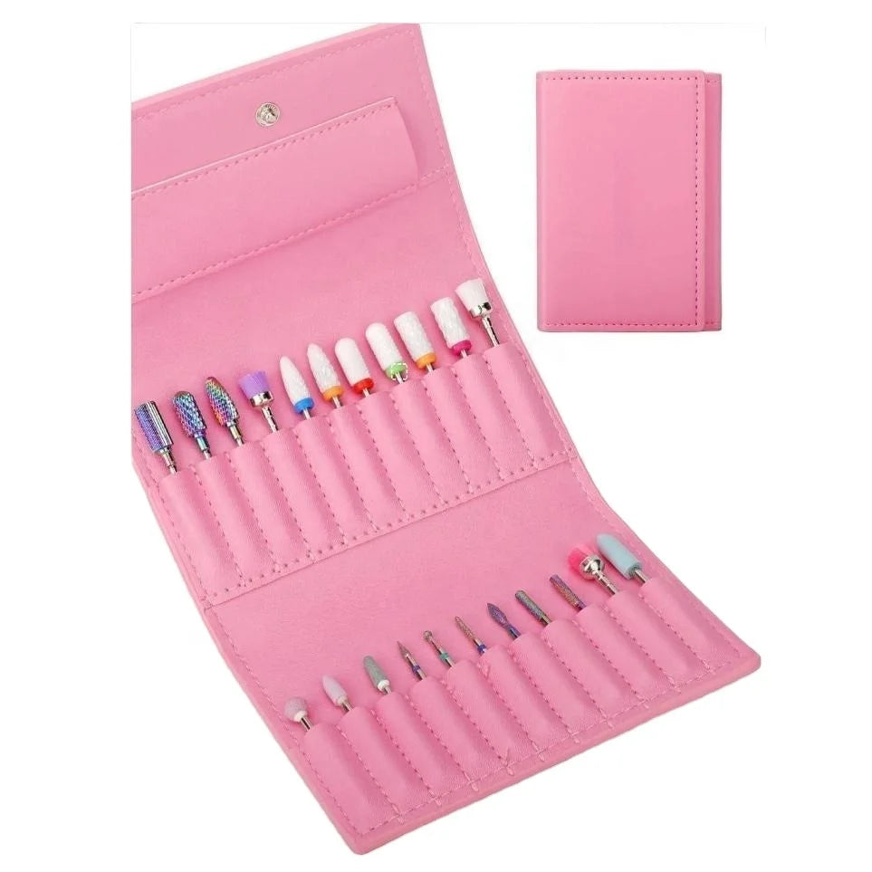 Nail Drill Bits Holder Case22 Holes Storage Organizer Manicure Tools E File Accessories  Dustproof Waterproof  Container