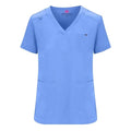 72% Recycled Polyester 23% Viscose 5% Spandex Stretch V-Neck Top and Pant Scrub Set Premium Hospital Uniform