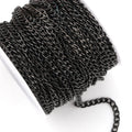 3mm Wide Black Chains Jewelry by Meter Stainless Steel NK1:1 NK1:3 Necklace Chain for Jewelry Making