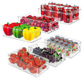 Clear Pantry Storage Organizer Bins Plastic Storage Containers With Handle for Kitchen Refrigerator Cabinet Bathroom