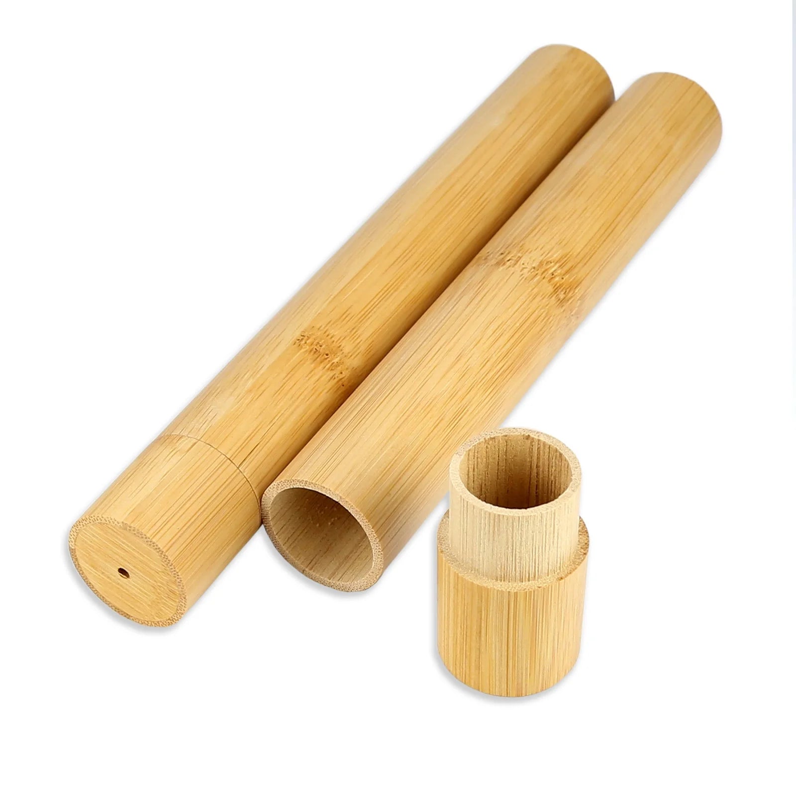 Eco Bamboo Toothbrush Case Bamboo Tube Eco Friendly Biodegradable Moso Material Household Product Made in China for Travel