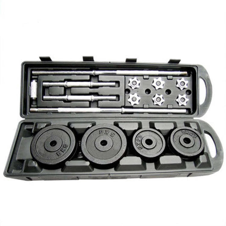 Custom Logo 15Kg 20kg 30kg Weight Cast Iron Barbell Dumbbell System Adjustable Dumbbells Set 50kg