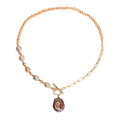 Colorful Baroque Natural Freshwater Pearl Necklace Irregular Pendant Collarbone Chain Women's Fine Jewelry