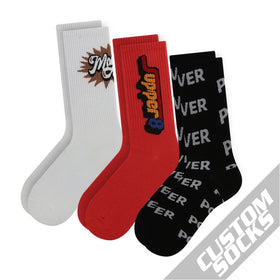 FREE DESIGN & MOCK-UP Made Your Own Custom Brand Men Crew Socks Design Men Socks With Custom Logo