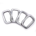 New Style 4.8mmx52mmx36mm Aluminum Alloy Carabiner Square Silver Black Clip Hook Carabiner Keychain Hook  Clip