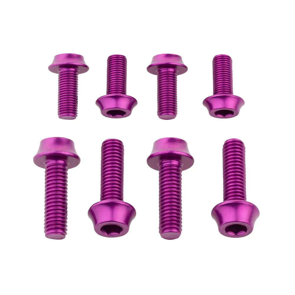 Custom Motorcycle 3/16 Huck Bolt Aluminum Cage Red Anodized M4 X 15mm Torx Head Self Tapping Titanium Screws and Bolts