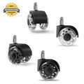 Factory Direct Easy Installing Replaceable Fashion PU Transparent Plastic Office Chair Stem Swivel Caster