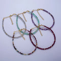 Summer Beach Style Beads Bracelet Multi-color Natural Stone Beaded Bracelet for Girls