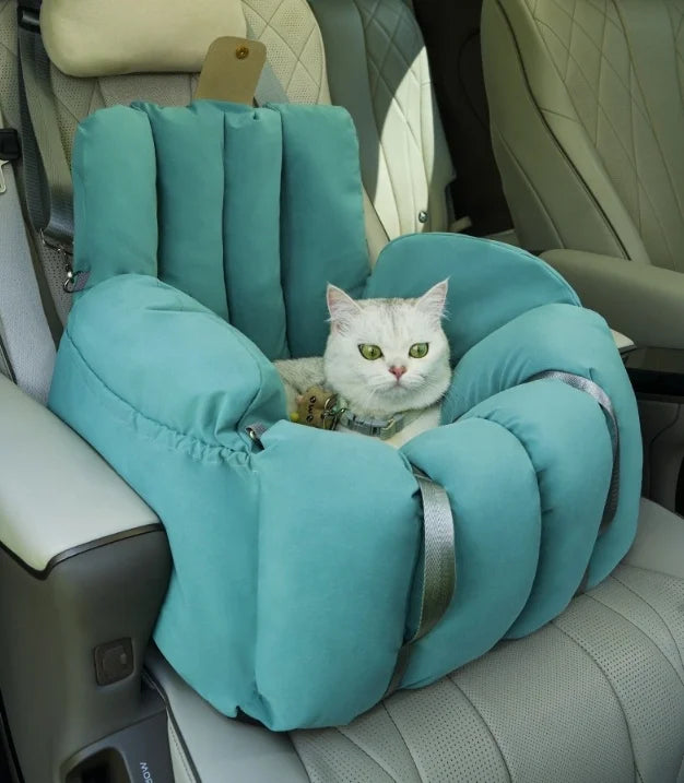 Cat Travel Bag Bed Premium Dog Car Seat and Bed Waterproof Dog Booster Seat for Car With Storage Pockets for Puppies Cats