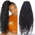 10A Grade 12x18cm Kinky Curly Ponytail Human Hair Drawstring Ponytail Hair Pieces for Women