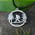 Brand New Bigfoot  in the Mountain Pine Tree Camping Jewelry Key Chain