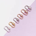 15mm 17.5mm Dainty CZ Zircon Connection Clasp 925 Sterling Silver Oval Screw Clasp for Jewelry Making Accessories Wholesale