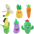 Wholesale Pet Plush Vocal Toys Fruit Vegetables Dog Cats Toy Supplies Cactus Corn Eggplant Squeaky Dog Toy