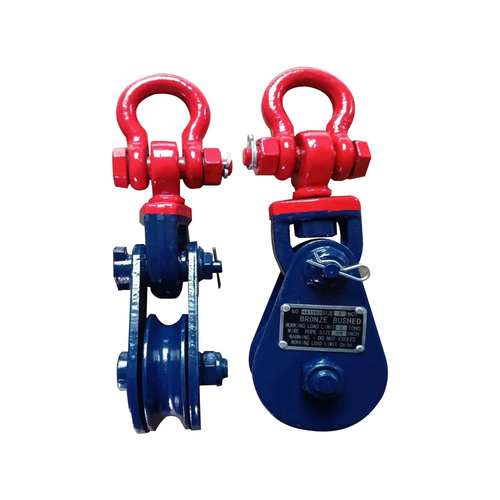 CE Factory Direct Sales  Customizable  Wire Rope Lifting Forged H419 Pulley Shackle Snatch Block