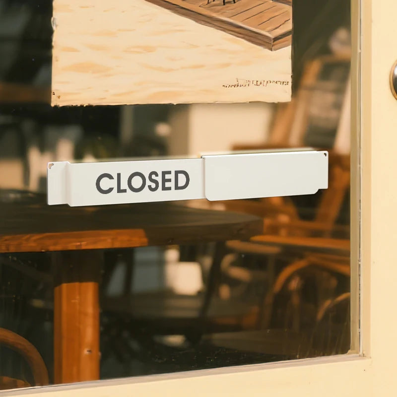 Coffee Shop Mobile Opening and Closing Notice Signs Store Entrance in Operation and Resting Signs Advertisements