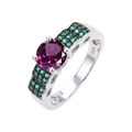 Abiding Jewelry Hot Sale Cheap Classic Solitaire Jewelry Rings Solid 925 Silver Body Jewelry Custom Rhodolite Garnet Rings