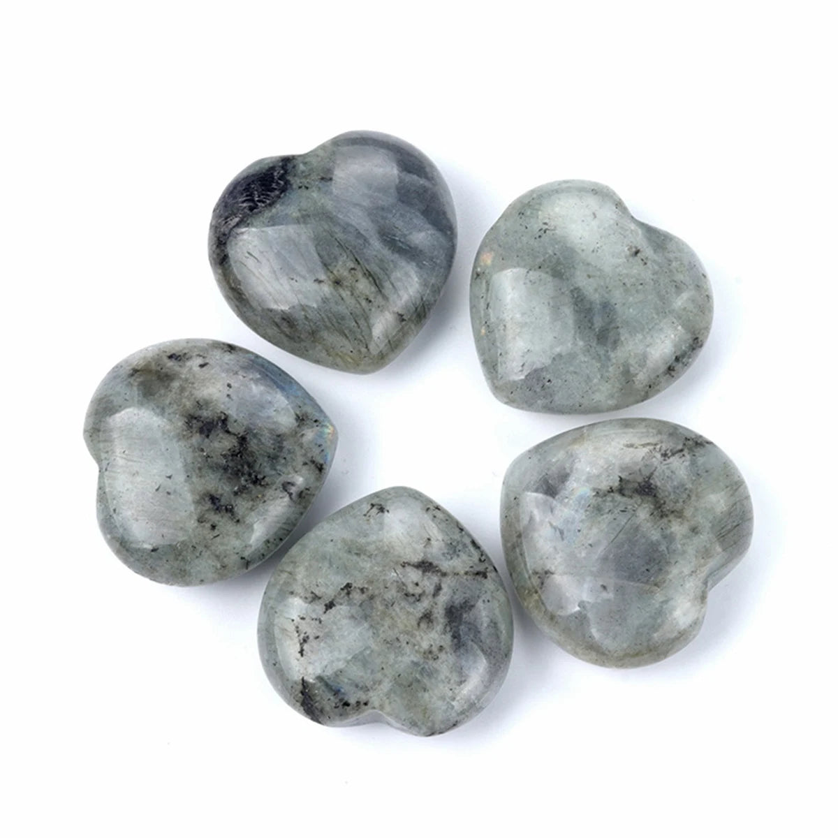 Newest Selling DIY Healing Stone Natural Labradorite Heart Shaped Gemstone Souvenirs Gemstone Collectibles