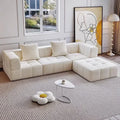 Door to Door Delivery Tufted Sectional Sofa with Ottoman Compressed Packing Living Room Furniture Couch
