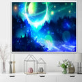 Square Diamond Painting Full Drill Dreamy Picture Planet Landscape Colorful Unicorn Painting for Living Room Customized Gifts