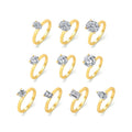 18K Gold Plated Luxury Fashion Fine Jewelry 925 Silver Zircon Gemstone Ring Women Party Valentine's Mother's Day Wedding Band